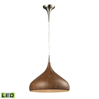 Lindsey Collection 1 light pendant in Satin Nickel