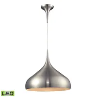 Lindsey Collection 1 light pendant in Satin Nickel