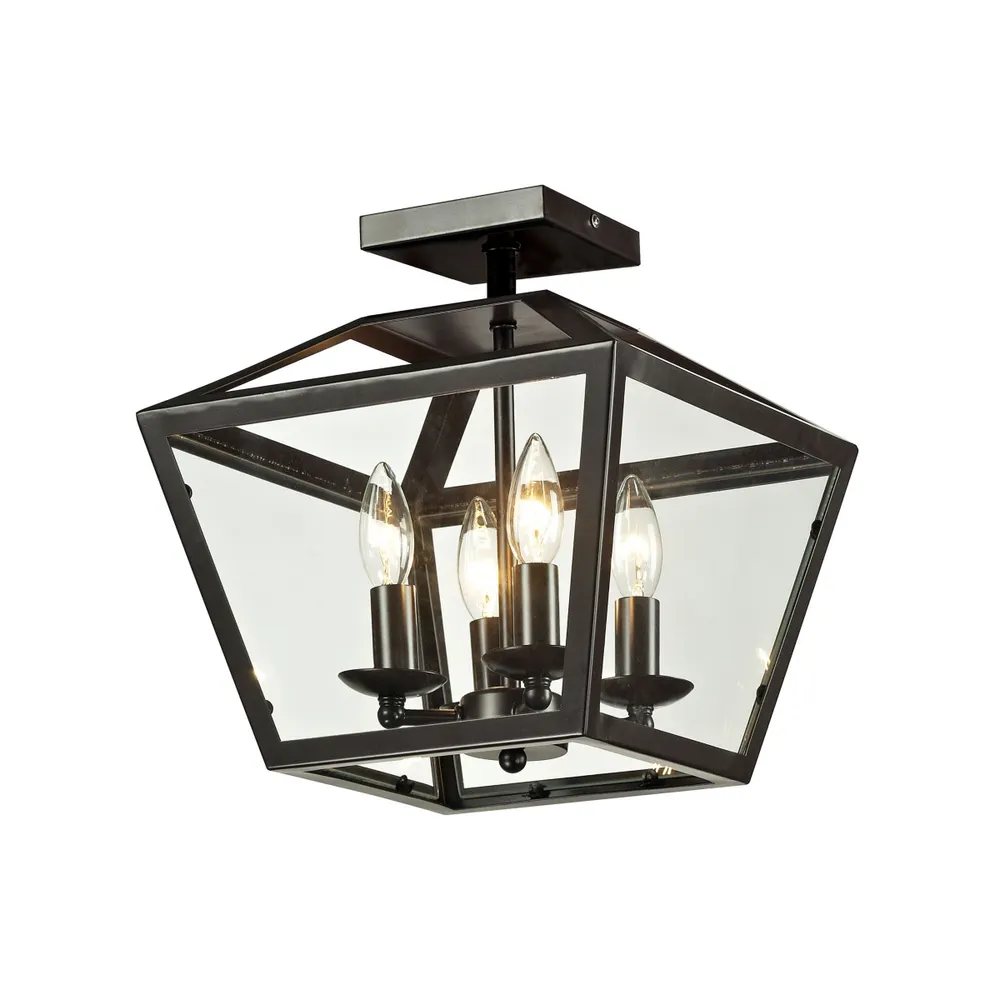 Alanna Collection 2 light flush mount in Oil Rubbed Bronze