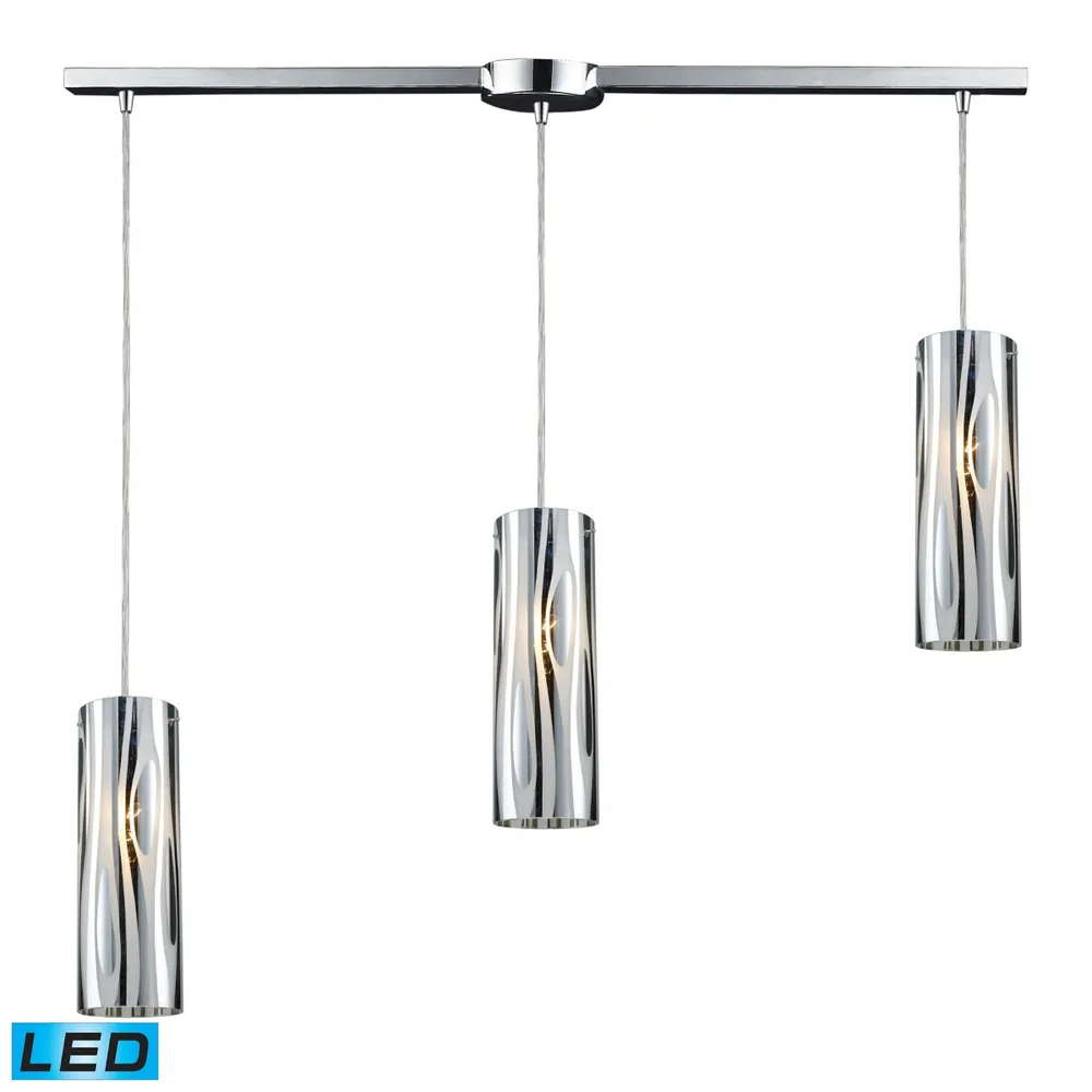 Chromia 3-Light Linear Pendant in Polished Chrome