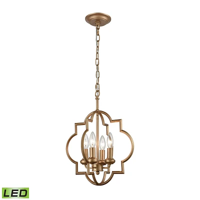 Chandette 4 Light Chandelier in Matte Gold