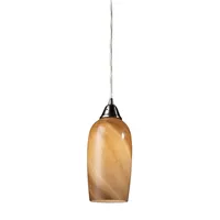 Sandstone 1-Light Pendant in Satin Nickel