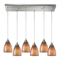 Arco Baleno 6- Light Pendant in Satin Nickel