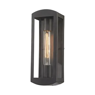 Trenton 1 Light Outdoor Wall Sconce in Blackened Bronze