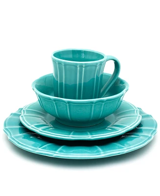 Euro Ceramica Chloe 16 Pc. Dinnerware Set, Service for 4