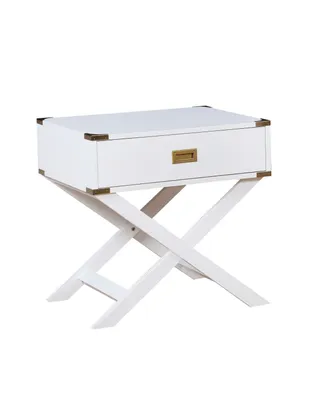 Furniture of America Nenol X-Shape Legs Side Table