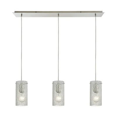 Pendant Options 3 Light Linear Pendant in Satin Nickel