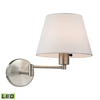 Avenal Collection 1 light swingarm in Brushed Nickel - Led Offering Up To 800 Lumens (60 Watt Equivalent)