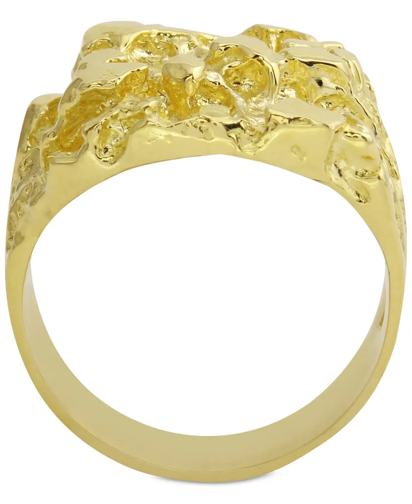 Men's Nugget Ring in 10k Gold