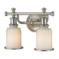 Acadia Collection 2 Light Bath In Brushed Nickel