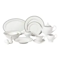 Lorren Home Trends Alyssa 57-pc Dinnerware Set, Service for 8