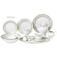 Lorren Home Trends Olympia Mix and Match 57-pc Dinnerware Set, Service for 8