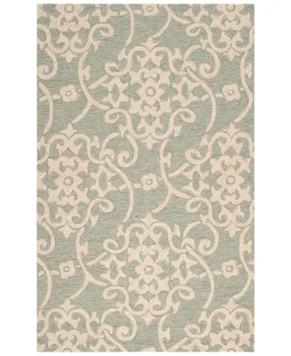 Closeout! Surya Rain Rai-1103 Sea Foam 2' x 3' Area Rug, Indoor/Outdoor