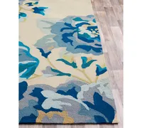 Closeout! Surya Rain Rai-1231 Bright Blue 5' x 8' Area Rug, Indoor/Outdoor