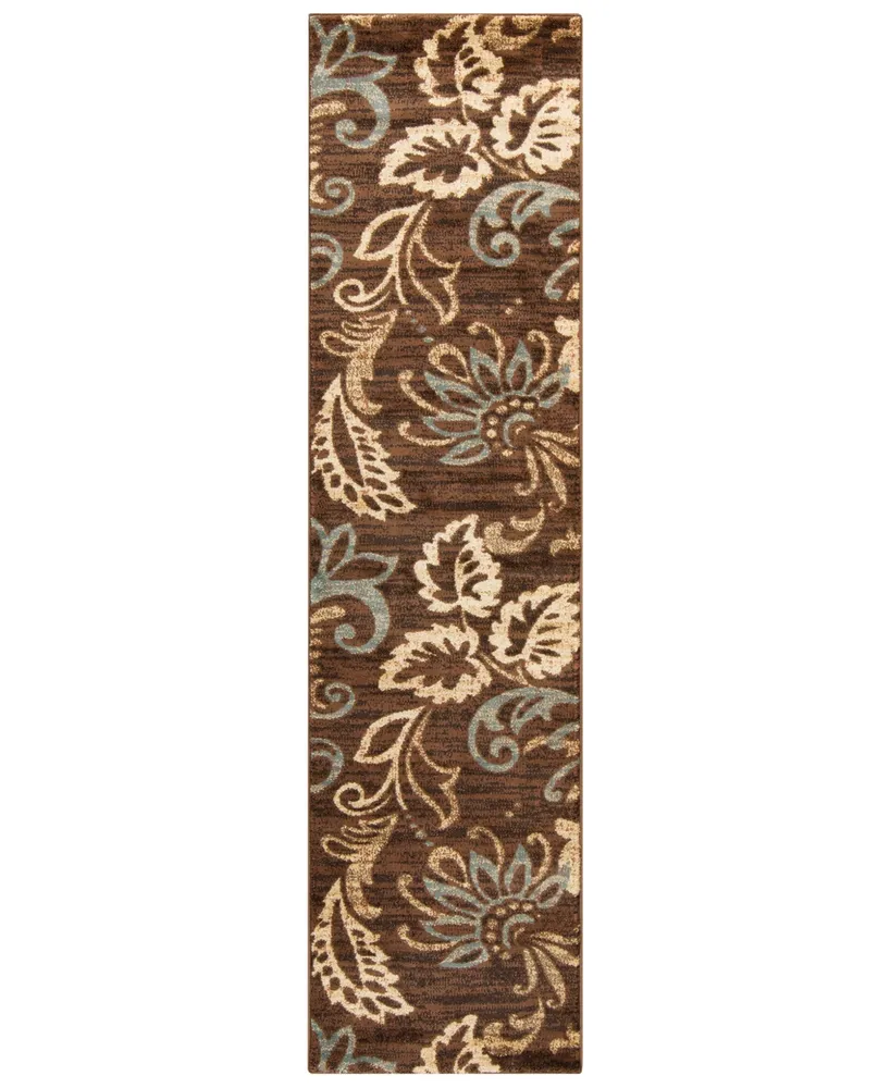 Closeout! Surya Riley Rly-5022 Dark Brown 2' x 7'5" Runner Area Rug