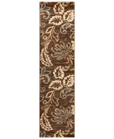 Closeout! Surya Riley Rly-5022 Dark Brown 2' x 7'5" Runner Area Rug