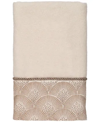 Avanti Deco Shells Bordered Cotton Hand Towel, 16" x 30"