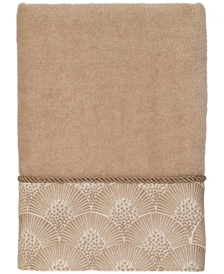 Avanti Deco Shells Bordered Cotton Hand Towel, 16" x 30"