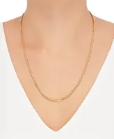 Box Link 22" Chain Necklace in 14k Gold