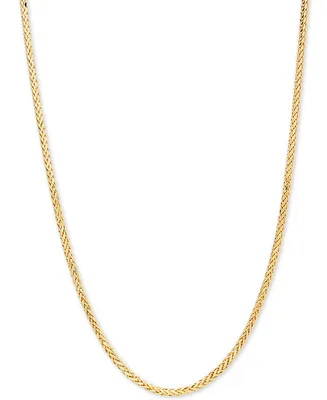 Wheat Link 22" Chain Necklace in 14k Gold