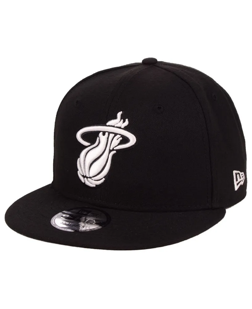 New Era Miami Heat Black White 9FIFTY Snapback Cap