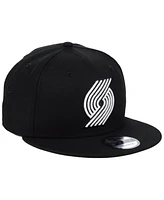 New Era Portland Trail Blazers Black White 9FIFTY Snapback Cap