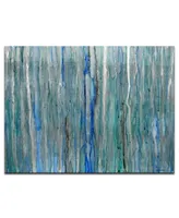 Ready2HangArt 'Rain' Abstract Blue Canvas Wall Art