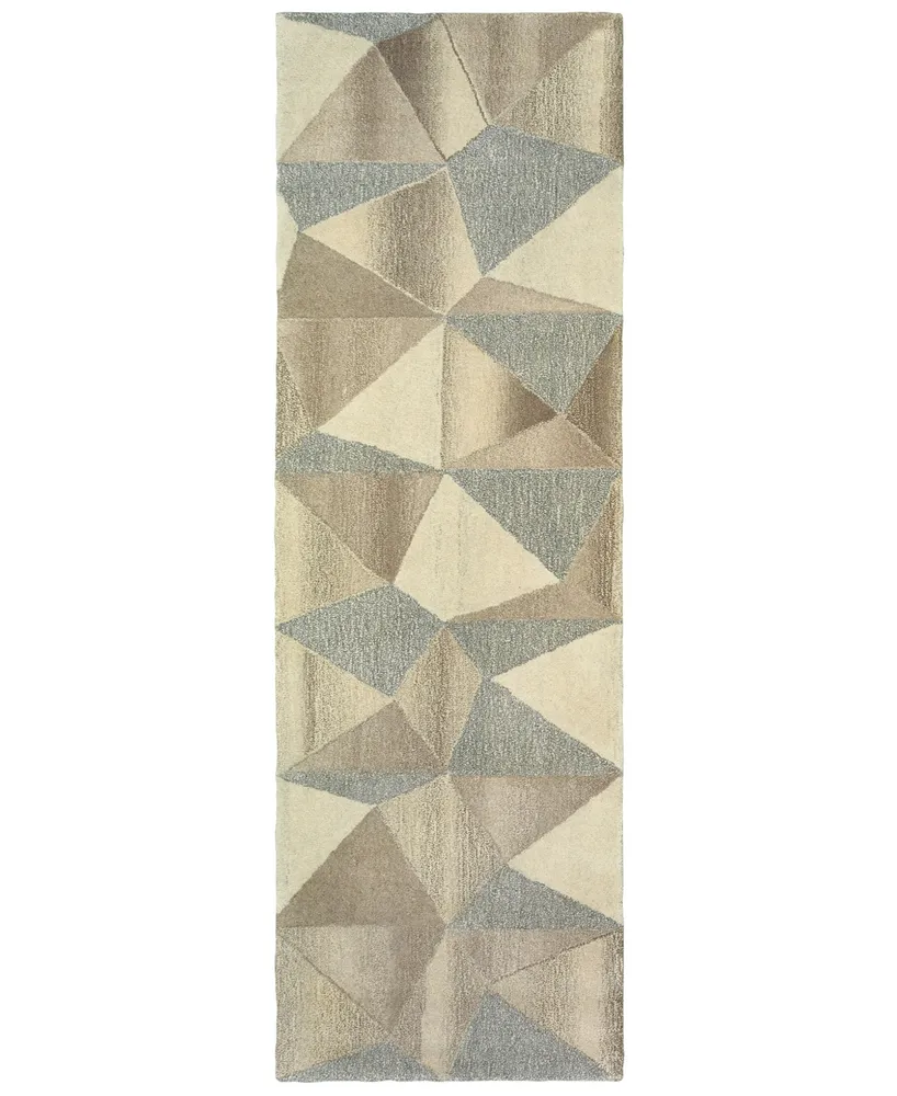 Closeout! Oriental Weavers Infused Beige/Gray 2'6" x 8' Runner Area Rug