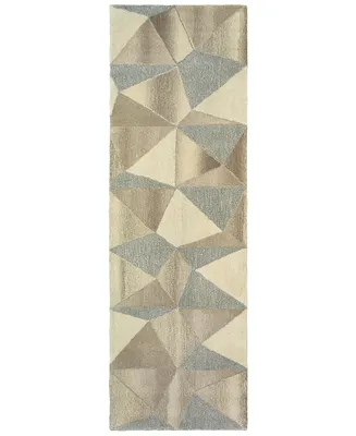 Closeout! Oriental Weavers Infused Beige/Gray 2'6" x 8' Runner Area Rug