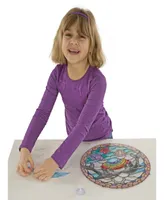 Melissa & Doug Stained Glass Made Easy Craft Kit: Dolphins - 180+ Stickers