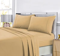 Tribeca Living Super Soft Solid Dp Easy-Care Extra Deep Pocket Cal King Sheet Set