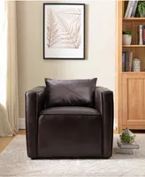 Furniture of America Charlie Modern Vinyl Accent Chair