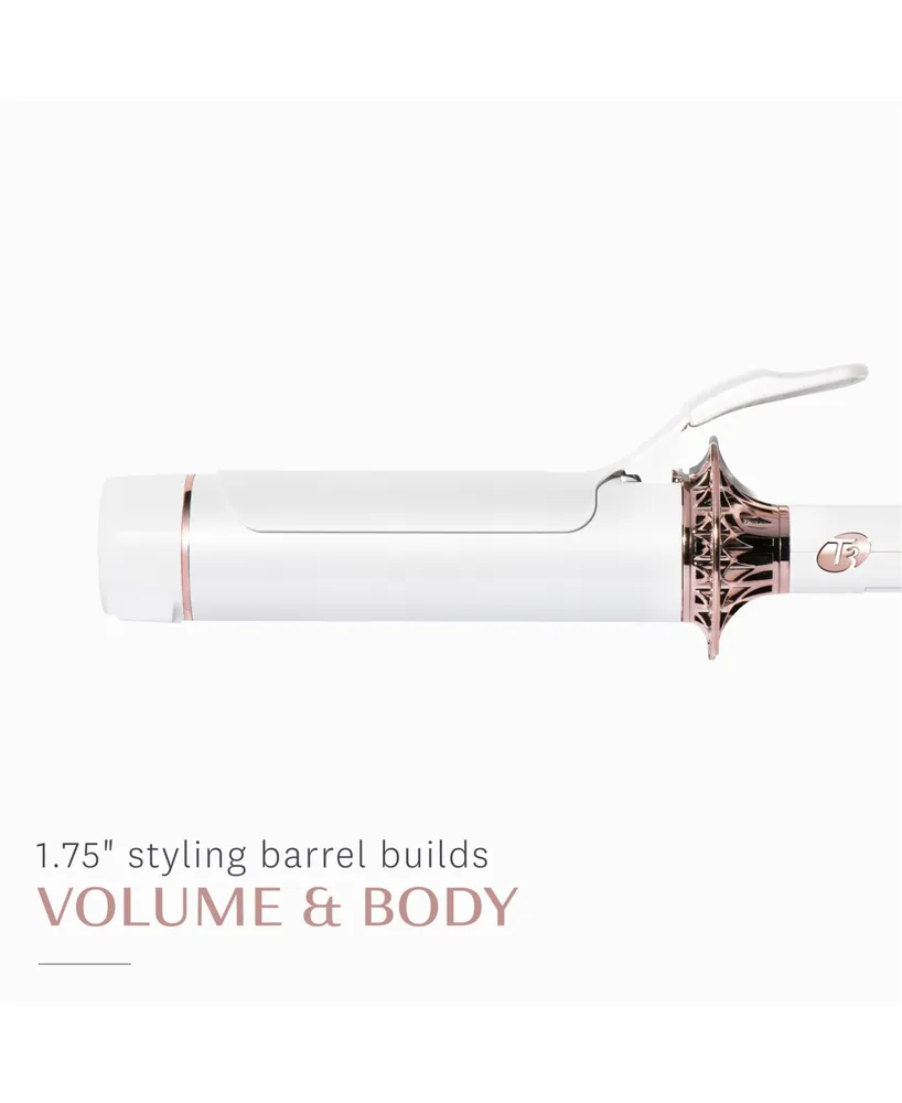 T3 BodyWaver 1.75" Professional Ceramic Styling Iron for Waves and Volume (White & Rose Gold)