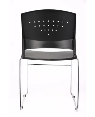 Boss Office Products Stack Chair With Chrome Frame