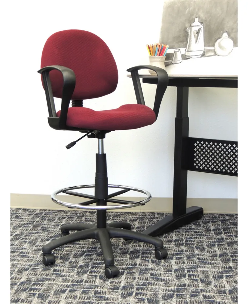 Boss Office Products Drafting Stool W/ Footring And Loop Arms