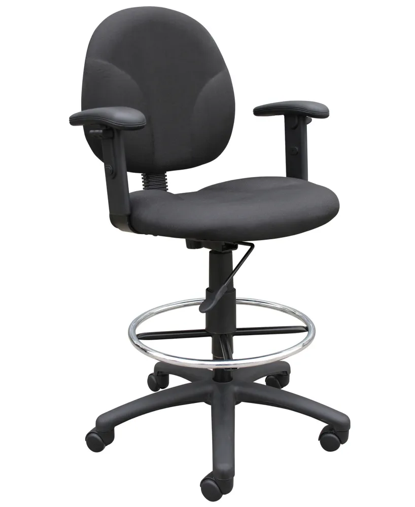 Boss Office Products Drafting Stool With Adjustable Arms