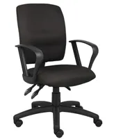 Boss Office Products Multi-Function Fabric Task Chair W/Loop Arms