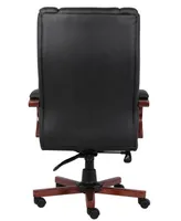 Boss Office Products High Back Executive Wood Finished Chair