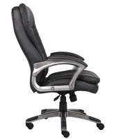 Boss Office Products High Back Executive Chair With Pewter Finish