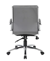 Boss Office Products CaressoftPlus Executive Mid-Back Chair