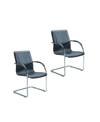 Boss Office Products Chrome Frame Side Chair, Set of 2