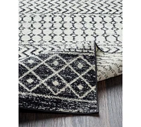 Livabliss Elaziz Elz-2307 Black 6'7" x 9' Area Rug