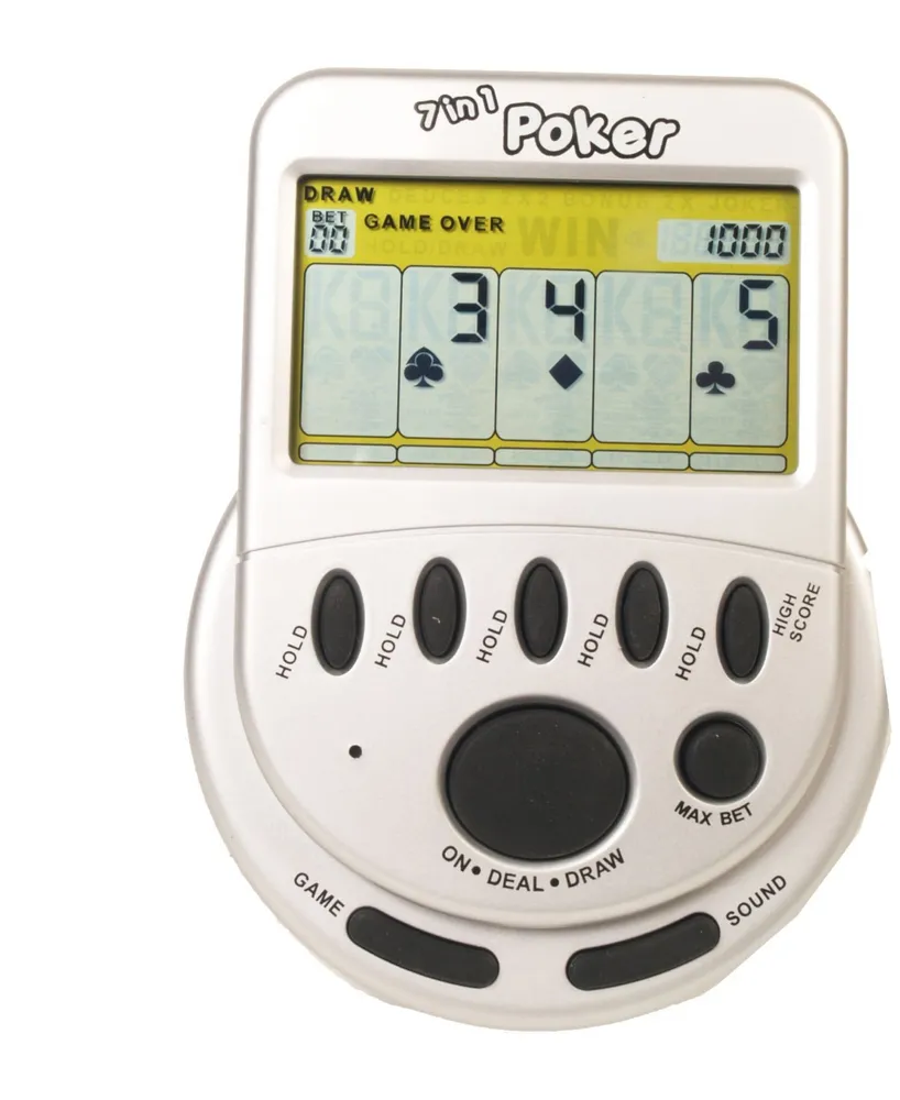 Classic Mega Screen 7 in 1 Poker Handheld Game