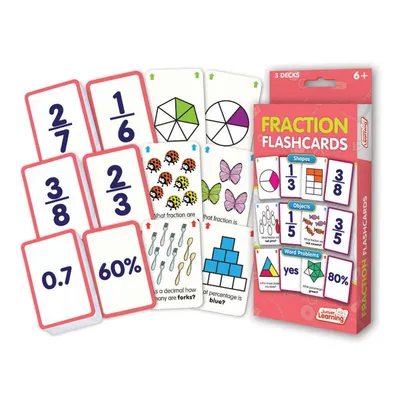 Junior Learning Fraction Flashcards Shapes, Objects and Word Problems