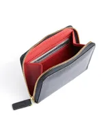 Men's Royce New York Pebbled Leather Zippered Credit Card Wallet