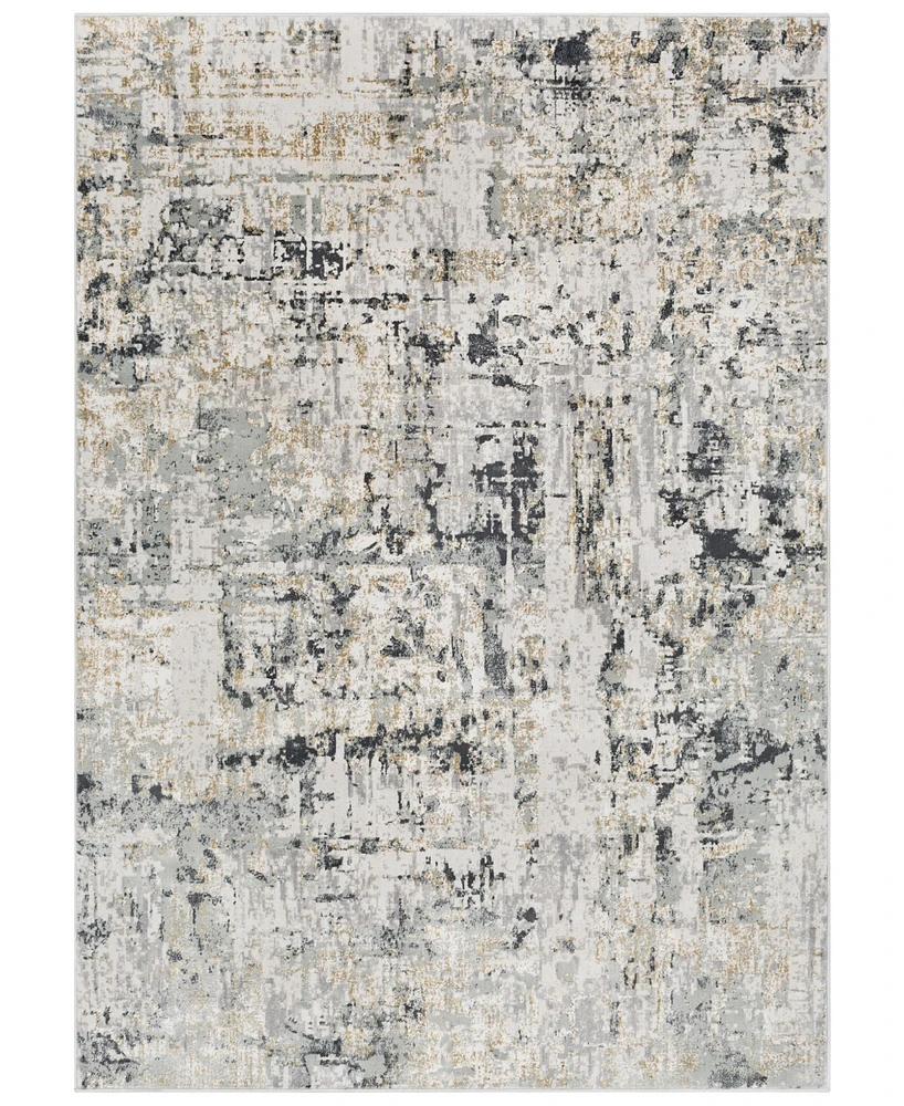Livabliss Quatro Qua-2302 Silver Gray 5'3" x 7'3" Area Rug