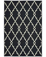 Oriental Weavers Marina 7763K Black/Ivory 2'5" x 4'5" Indoor/Outdoor Area Rug