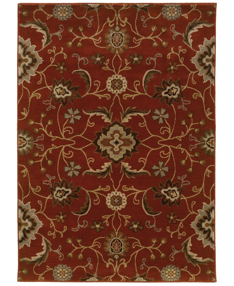 Closeout! Oriental Weavers Casablanca 4471B Red/Multi 3'10" x 5'5" Area Rug