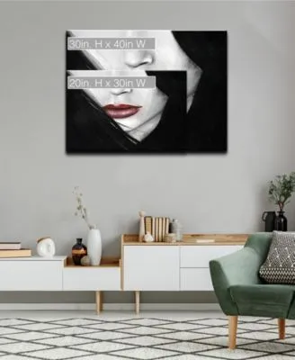 Ready2hangart Temptation Iv Mouth Profile Canvas Wall Art Collection