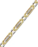 Men's Diamond (1 ct. t.w.) Bracelet in 10k Yellow & White Gold